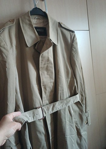 Bej Midi erkek Trençkot - Görsel 4