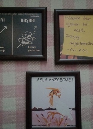 Üçlü motivasyon temalı tablo takımı 
