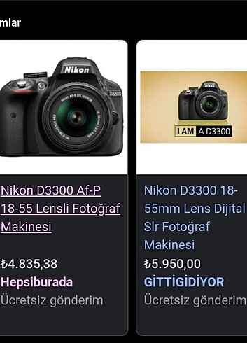 Nikon d3300 fotoğraf makinesi