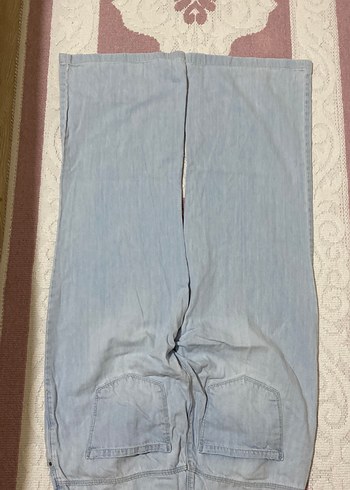 Mavi Renkli Rahat Kesim Kadın Kot Pantolon - Görsel 3