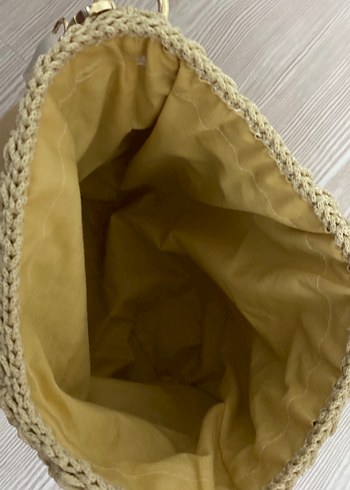 Bej Dantel Detaylı Bohem Örgü Kadın Çanta - Görsel 3