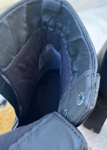 Siyah Deri Gizli Fermuarlı Kadın Dolgu Topuk Bot - Görsel 5