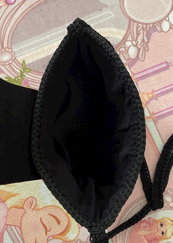 Siyah Örgü Kadın Çapraz saplı Çanta - Görsel 3