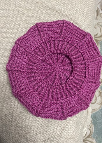 Ressam bere Pembe Renkli Örgü Kadın ressam Bere - Görsel 3