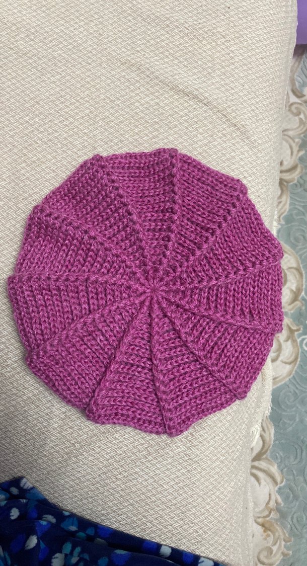 Ressam bere Pembe Renkli Örgü Kadın ressam Bere - Görsel 2