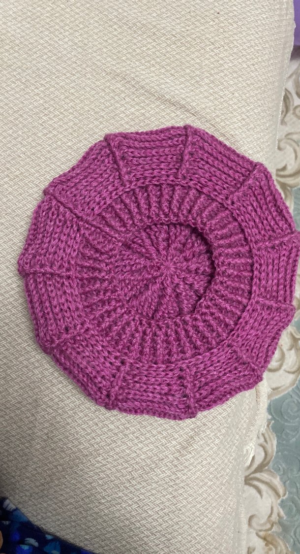 Ressam bere Pembe Renkli Örgü Kadın ressam Bere - Görsel 3