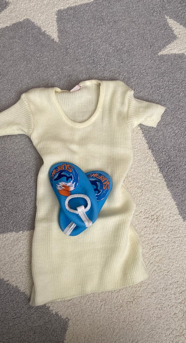 Çocuk Beyaz örgülü sıcacık  Triko Atlet - Görsel 2