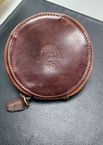 Kahverengi Vintage usa Deri Yuvarlak cüzdan