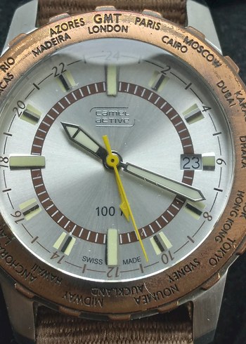 camel active swiss made gmt-world time - Görsel 10