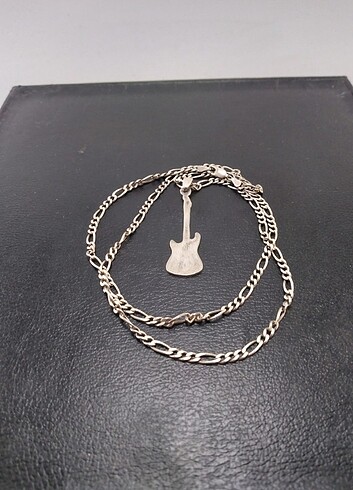  Beden Gümüş gitar kolye