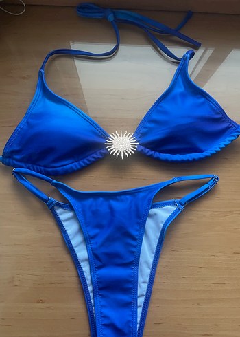 Parlak Mavi Bohem Bikini Takımı - Görsel 2