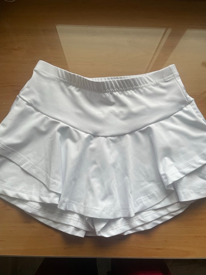 Kadın Beyaz Mini Etek Şort - Görsel 2