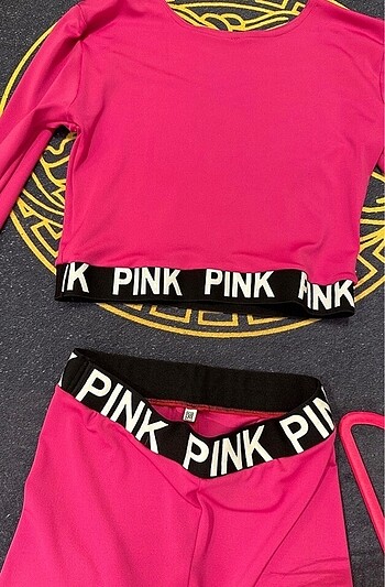 m Beden Pink tayt takım