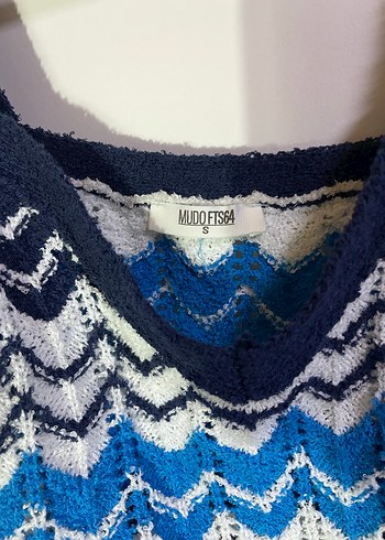 Mudo Örgü V Yaka Kadın Crop Top