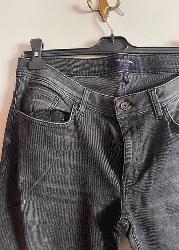 34 Beden Gri Erkek Regular Fit Denim Pantolon