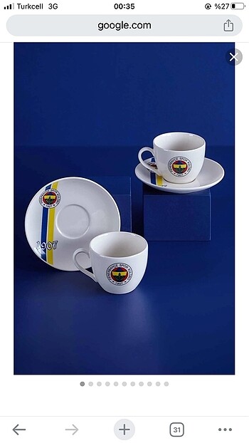 Fenerbahçe Fenerbahçe çay fincanı seti