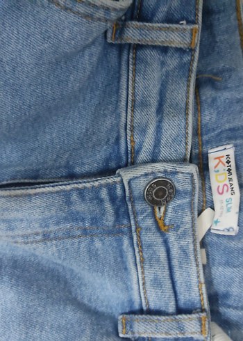 11-12 Yaş Beden mavi Renk Mavi Rahat Kesim Kadın Denim Pantolon