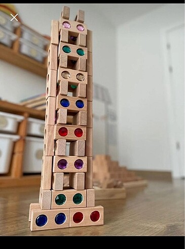 Montessori renkli taslı bloklar