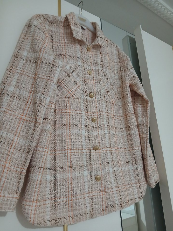 Düğmeli, Notched Yaka Kadın Gömlek - Görsel 4