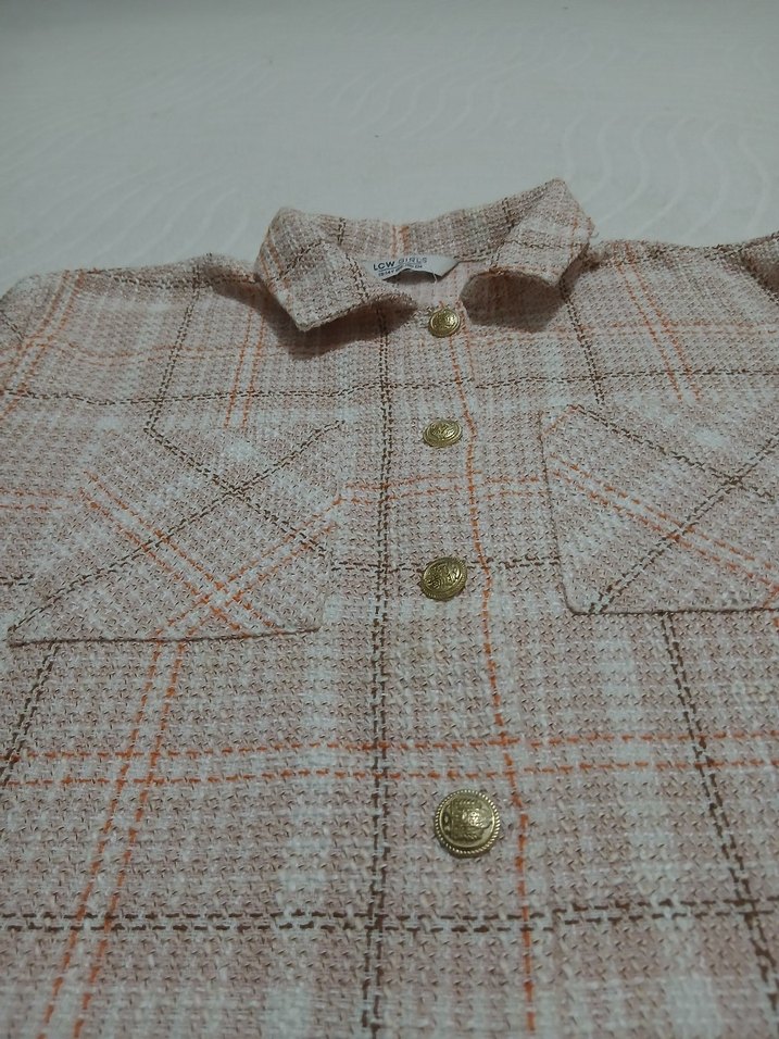 Düğmeli, Notched Yaka Kadın Gömlek - Görsel 5