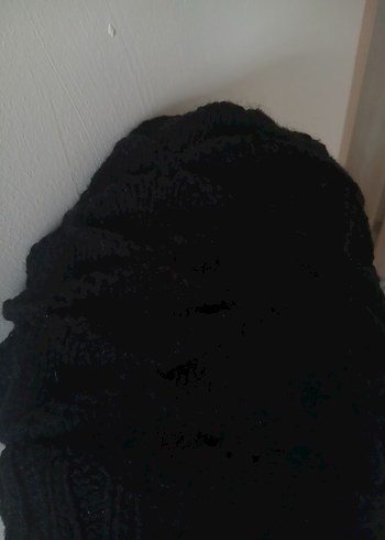 Siyah Örgü Kadın Bere - Görsel 3