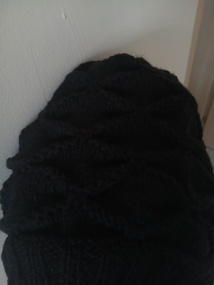 Siyah Örgü Kadın Bere - Görsel 3