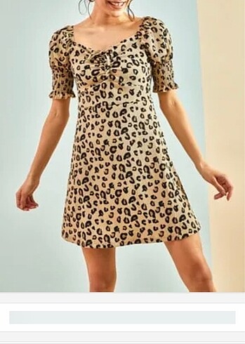 Leoparlı elbise