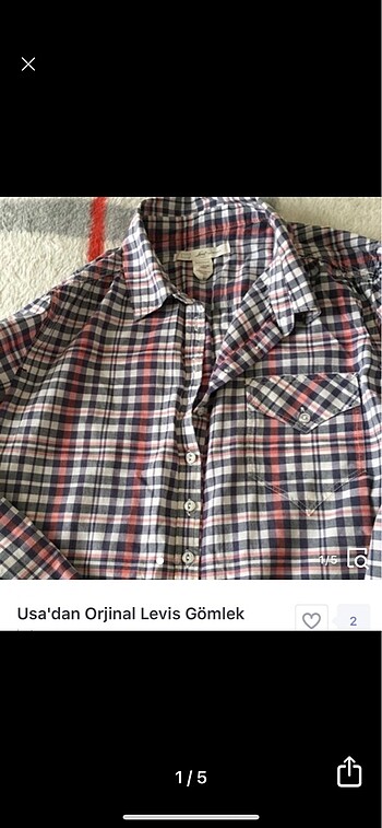 Levis Amerikadan Orjinal Levi S S 36 Sik Oduncu Gomlek