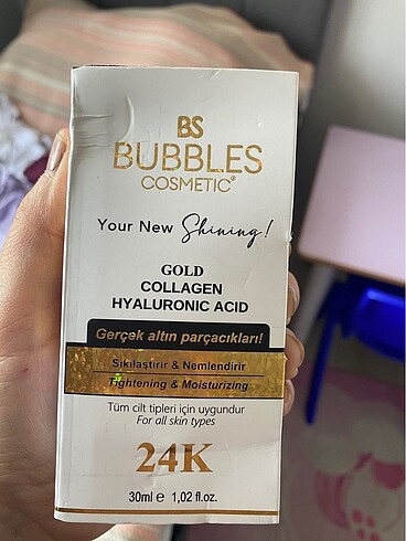 Bubbles altın parçacıklı gold serum