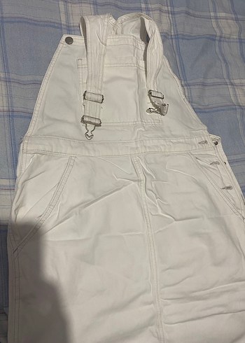 Kadın Beyaz kot Midi Tulum - Görsel 2