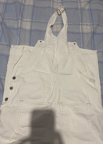 Kadın Beyaz kot Midi Tulum - Görsel 3