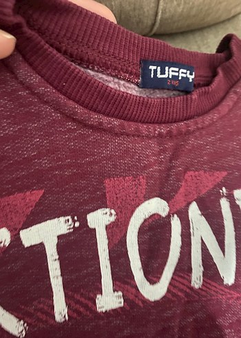 Bordo Düğmeli Erkek Çocuk Sweatshirt - Görsel 3