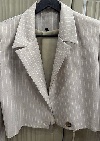 Crop blazer ceket - Görsel 2