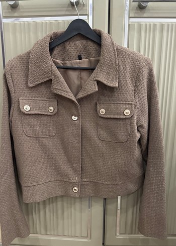 Düğmeli Kahverengi Kadın Ceket - Görsel 2