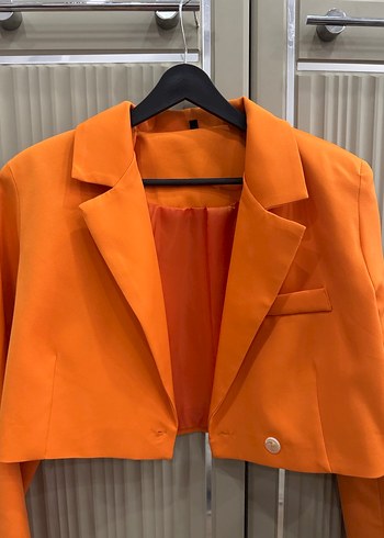 Kısa blazer ceket - Görsel 2