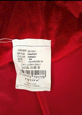 Klasik Kırmızı Uzun Kollu Henna Elbise - Görsel 3