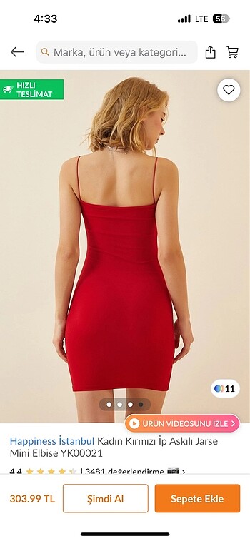s Beden Kırmızı elbise
