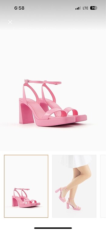 Pembe Topuklu Ayakkabı