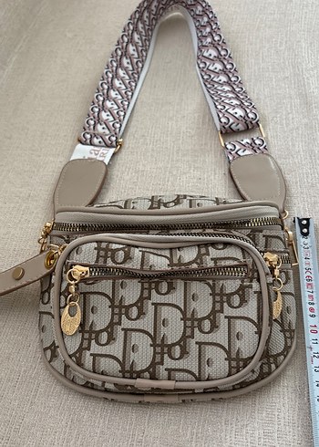 Bej #Dior desenli  Kadın Bel ve Omuz Çantası - Görsel 3