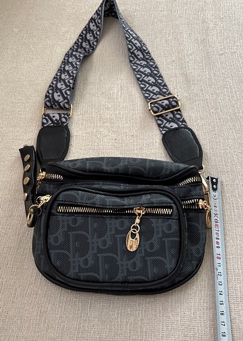 Gri Dior Desenli Sokak Stili Kadın Çanta - Görsel 3