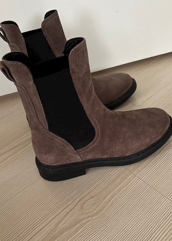 Kahverengi Süet Kadın Casual Bot - Görsel 5