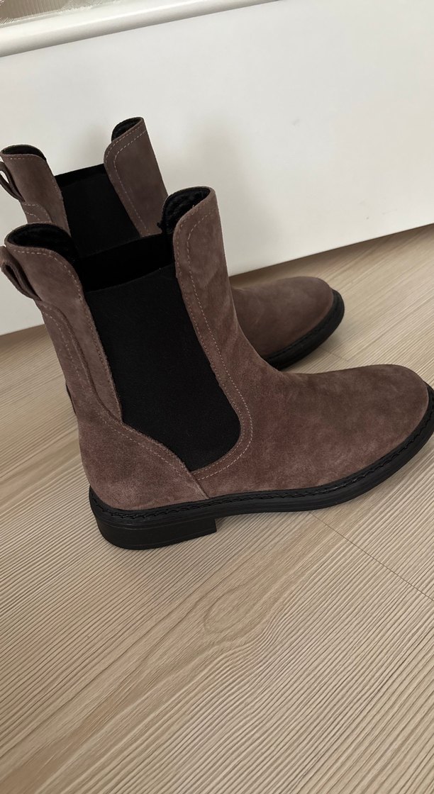 Kahverengi Süet Kadın Casual Bot - Görsel 5