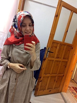 Bej renk tesettür kimono