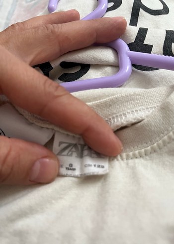 Kız Çocuk Bej Baskılı Kısa Kollu Tişört - Görsel 3