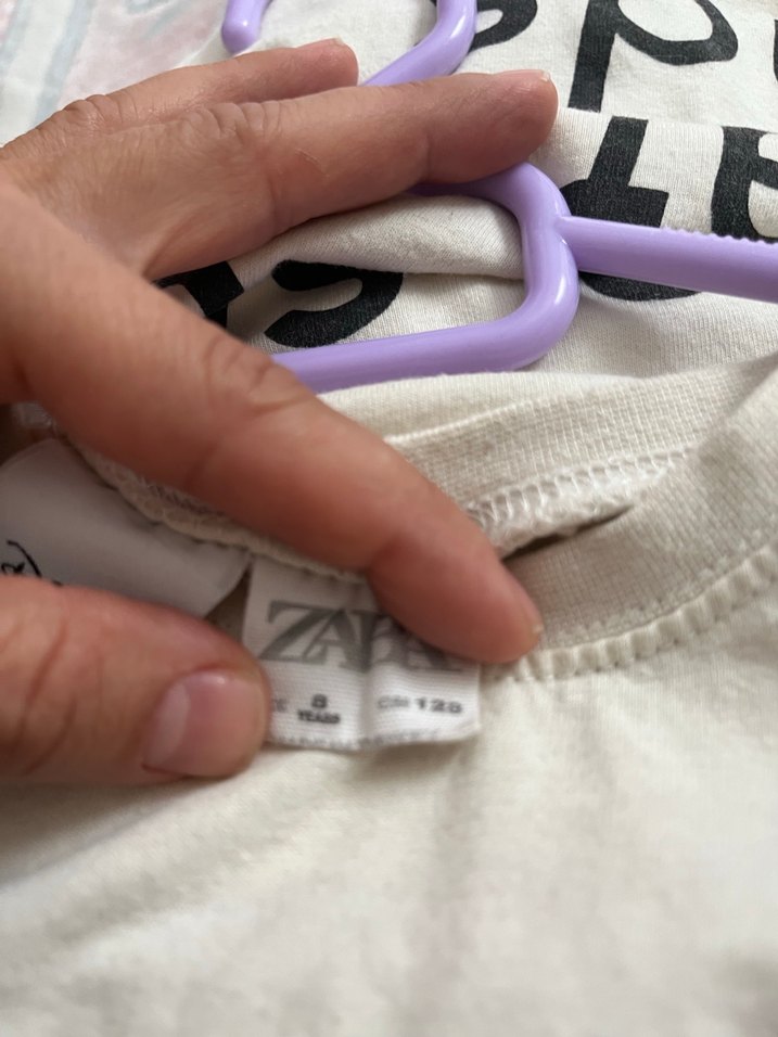 Kız Çocuk Bej Baskılı Kısa Kollu Tişört - Görsel 3