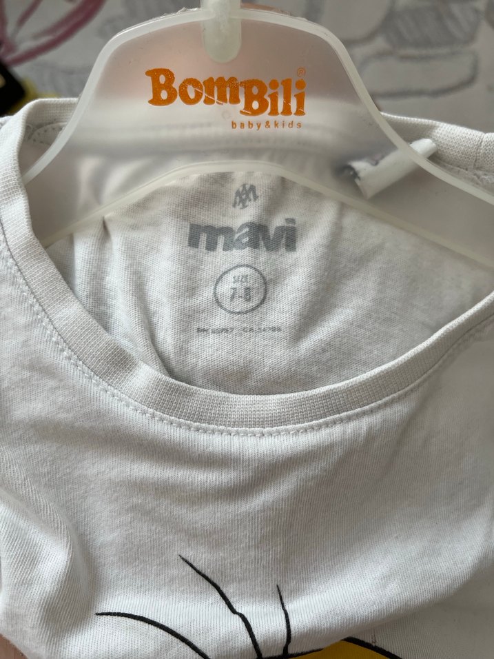 Mavi-beyaz çocuk tişört - Görsel 3