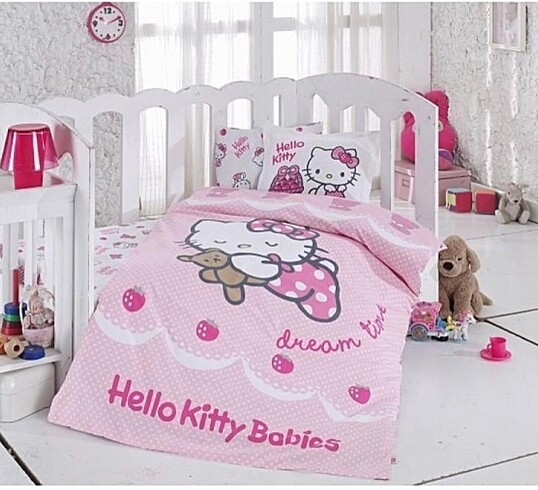 Orijinal hello kitty bebek nevresim takımı