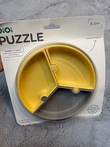 Oioi puzzle vakumlu silikon bebek tabağı