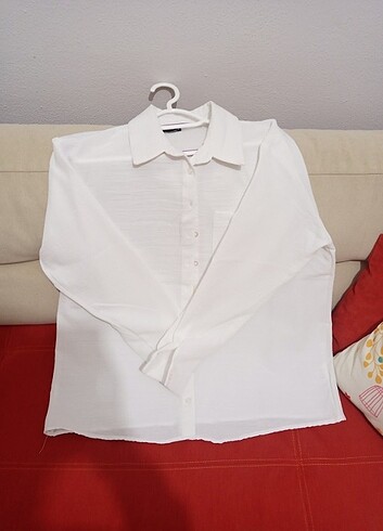 42 Beden beyaz Renk Beyaz dokulu gömlek XL-42 