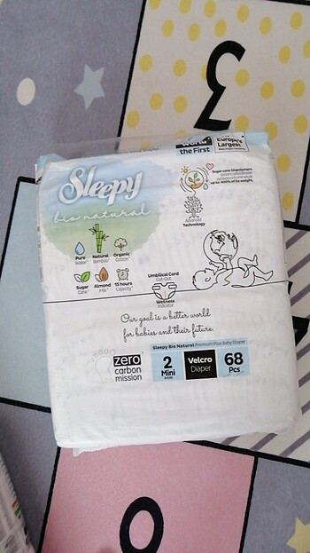 2 Beden: 3-6 kg Beden Sleepy bio Natural Bebek bezi